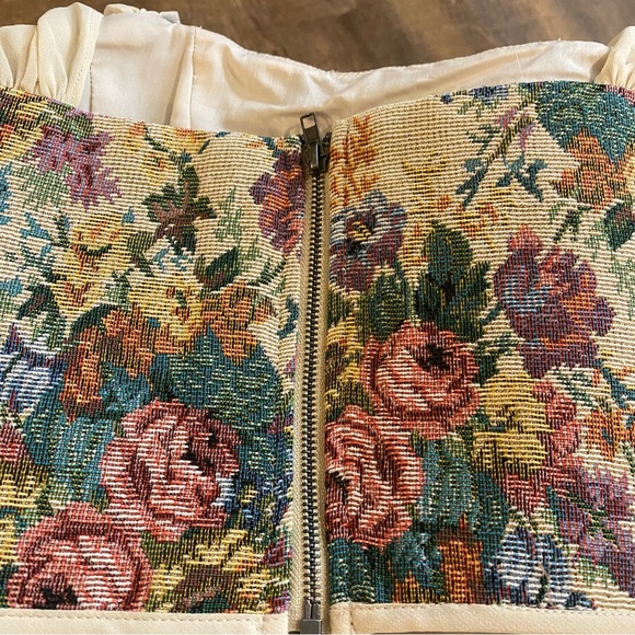 Altar'd State Floral Tapestry Corset Top Size Medium New With Tags - Picture 2 of 7